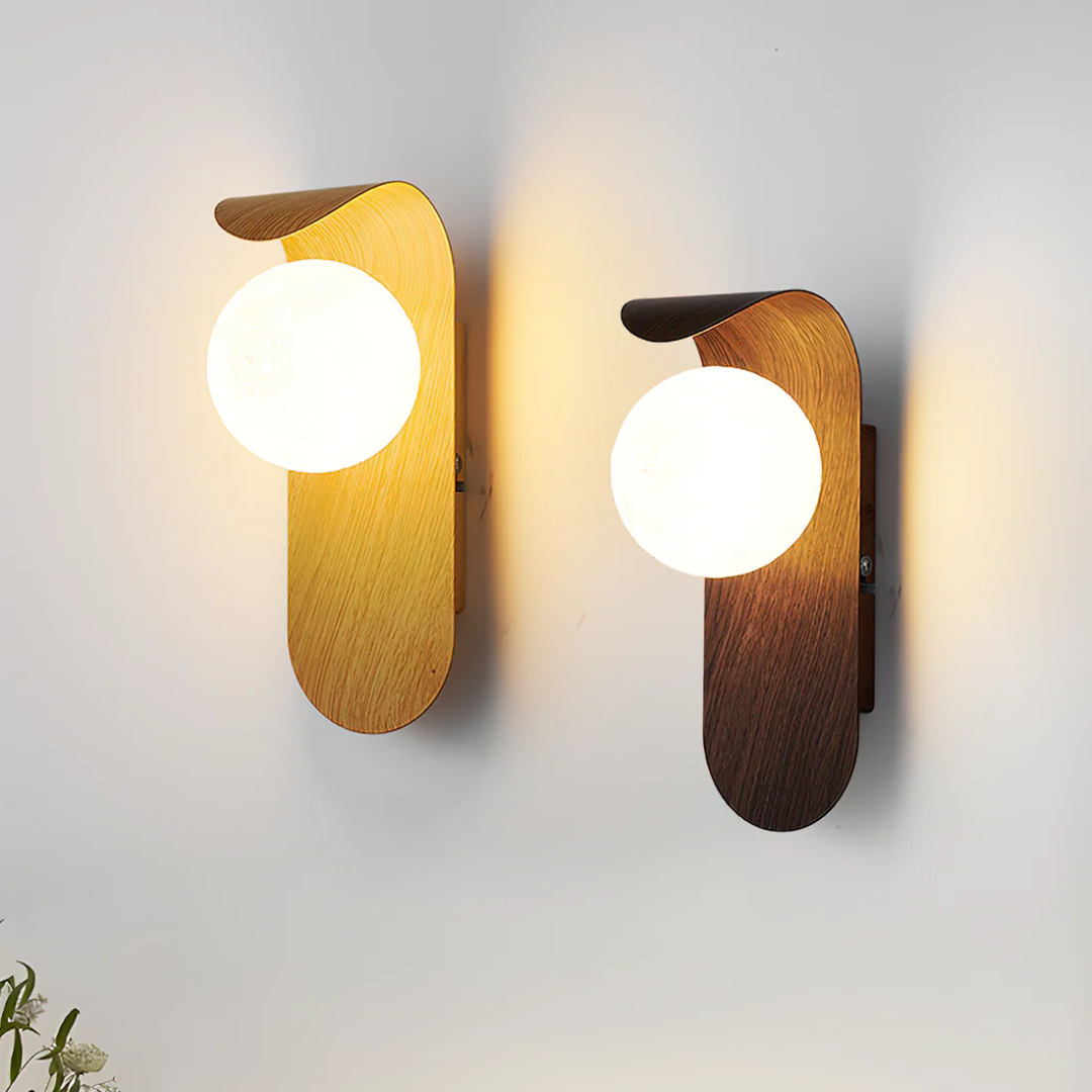 Aplique de Pared LED Escandinavo Icar de Madera Minimalista