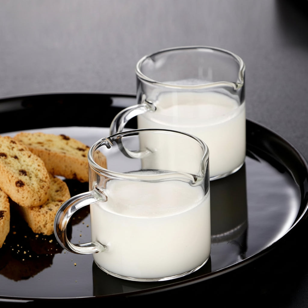 Taza de Espresso Medidora de Vidrio Borosilicato Doble Pico