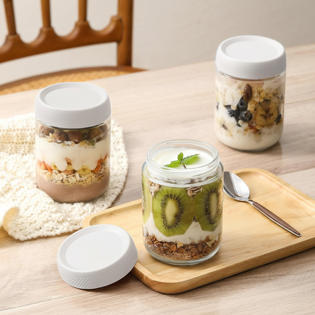 Tarros de Vidrio Herméticos Apilables para Alimentos