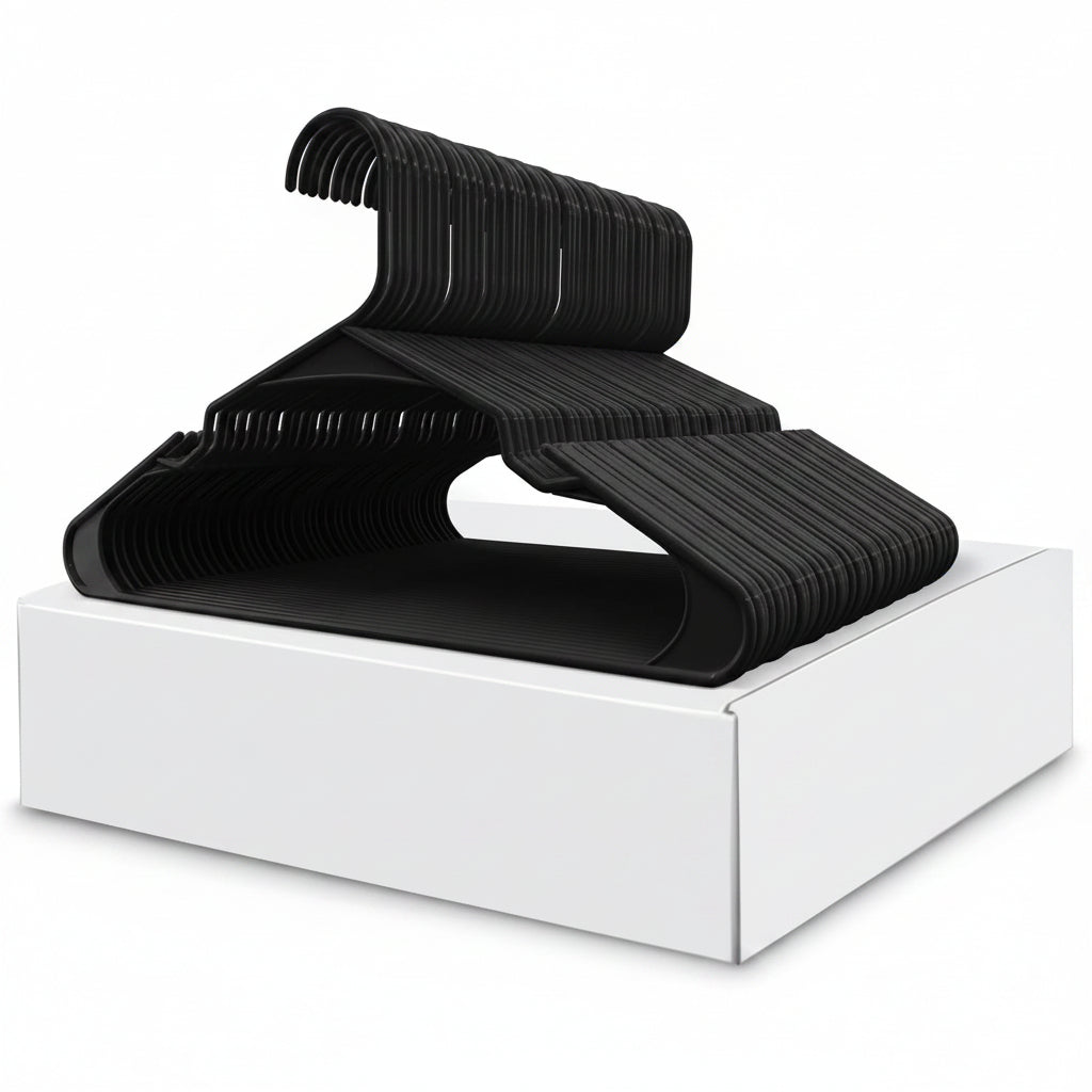 Set de Perchas de Plástico Finas y Resistentes para Armario