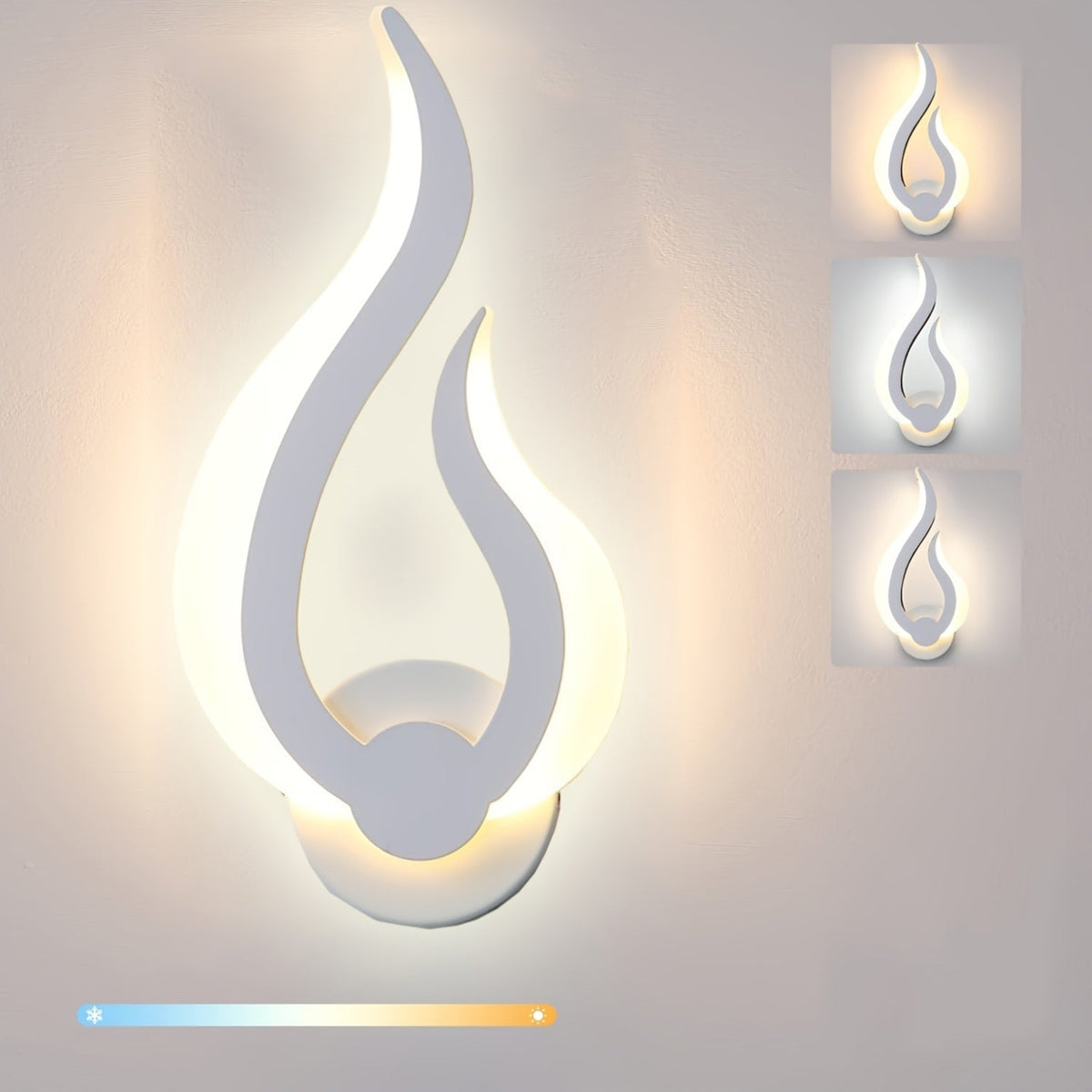 Aplique de Pared LED Modern Flame con Forma de Llama 10 W
