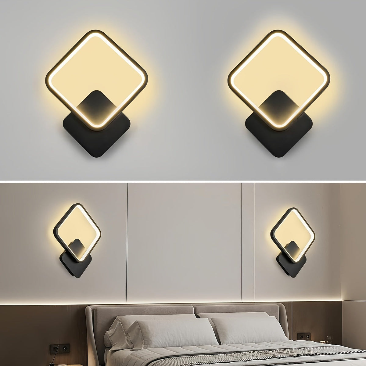 Lámpara de Pared LED Cuadrada Moderna Geométrica Minimalista