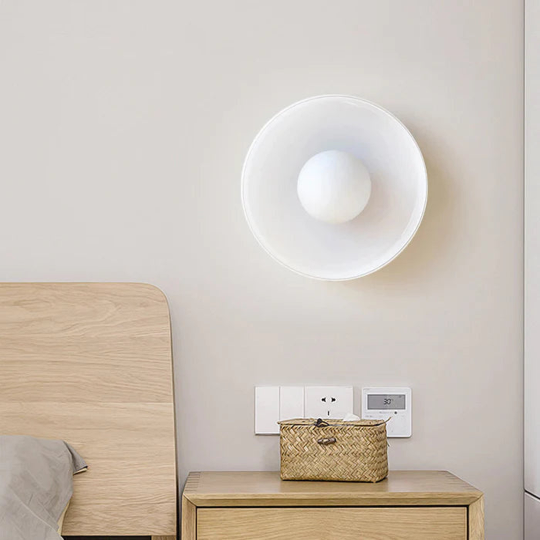Plafón LED Veyro de Vidrio Redondo Moderno en 6 Colores