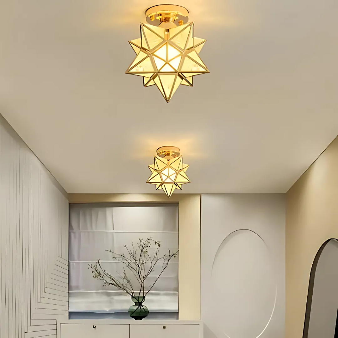 Xelio Lámpara de Techo LED con Forma de Estrella Geométrica
