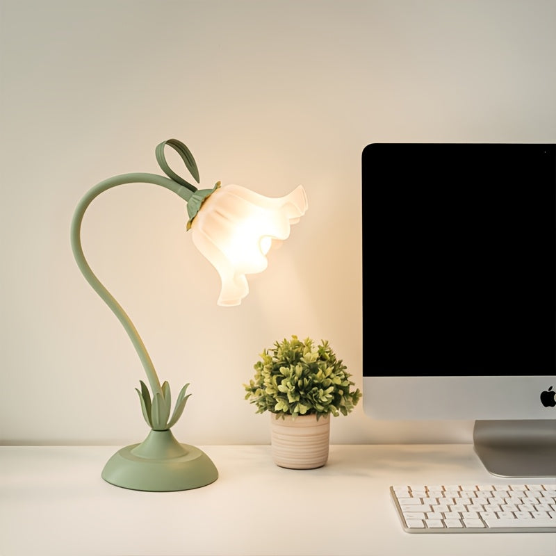 Lámpara de Mesa Floral USB con Pantalla en Forma de Flor