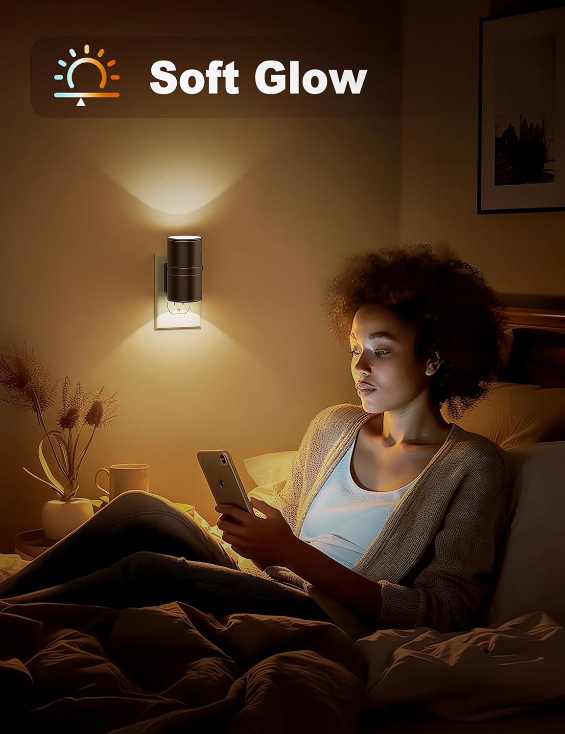 Luz Nocturna LED NightNova de Enchufe con Sensor Regulable