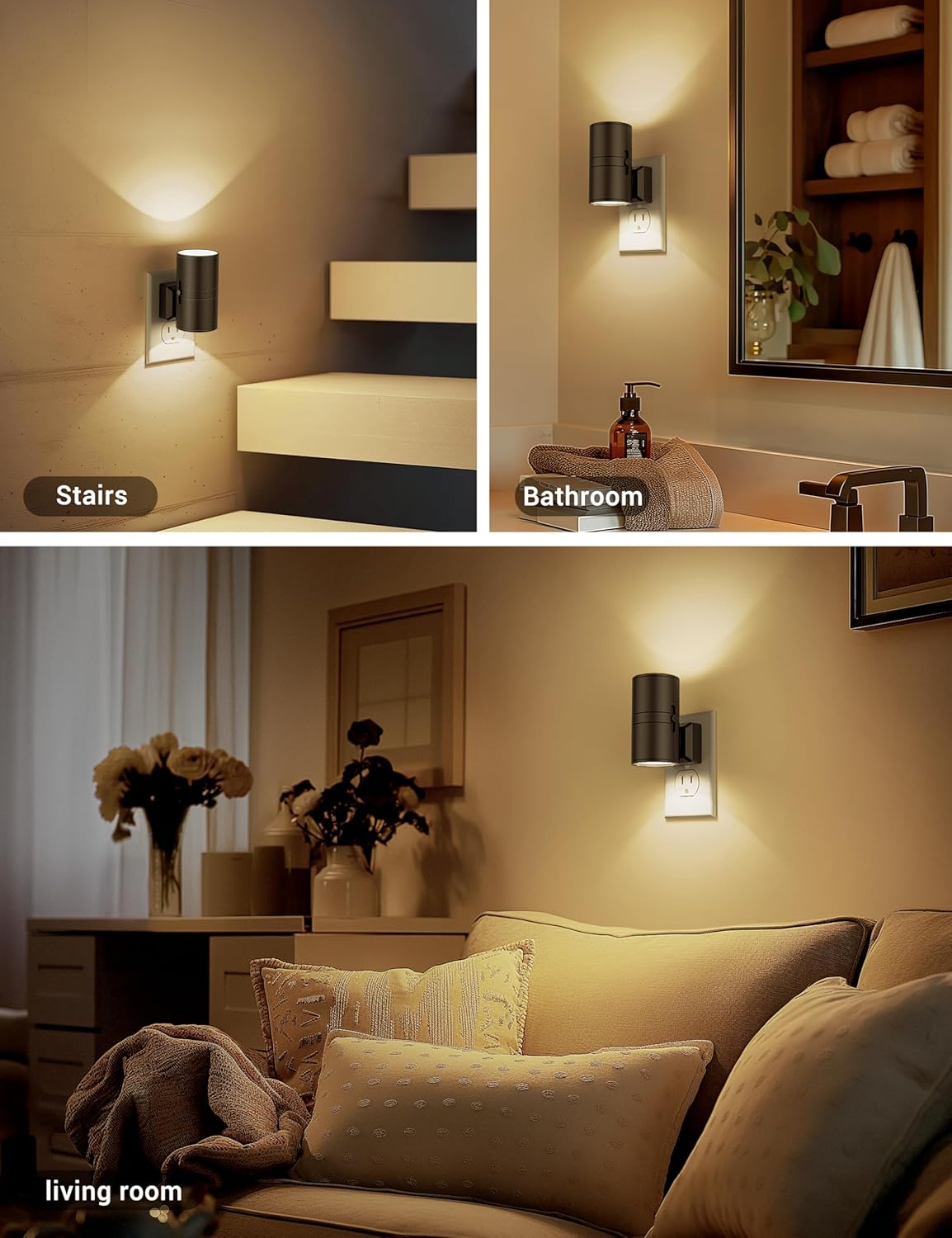 Luz Nocturna LED NightNova de Enchufe con Sensor Regulable