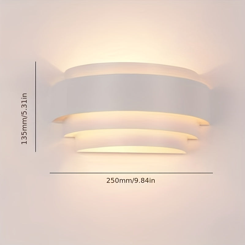 Aplique de Pared de Metal con Luz Arriba y Abajo Moderno