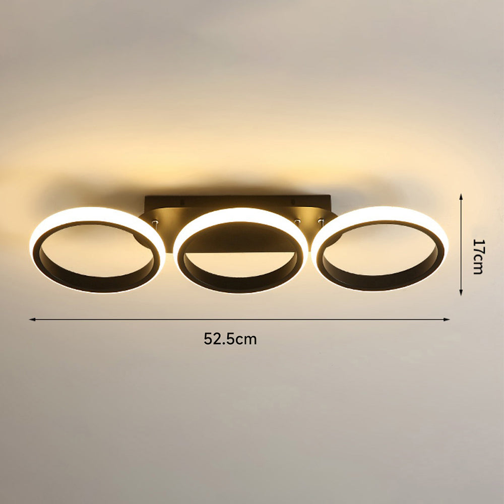 Plafón LED Halo de Aros Circulares Minimalista 2 o 3 Luces