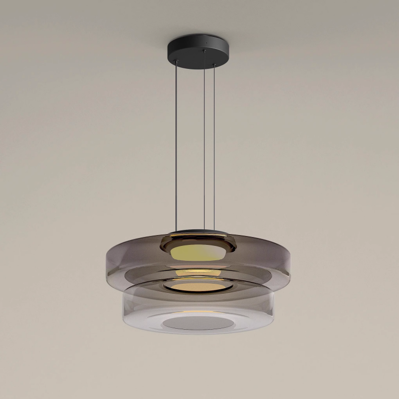 Lámpara Colgante de Vidrio Bauhaus de 1 a 3 Capas en Colores