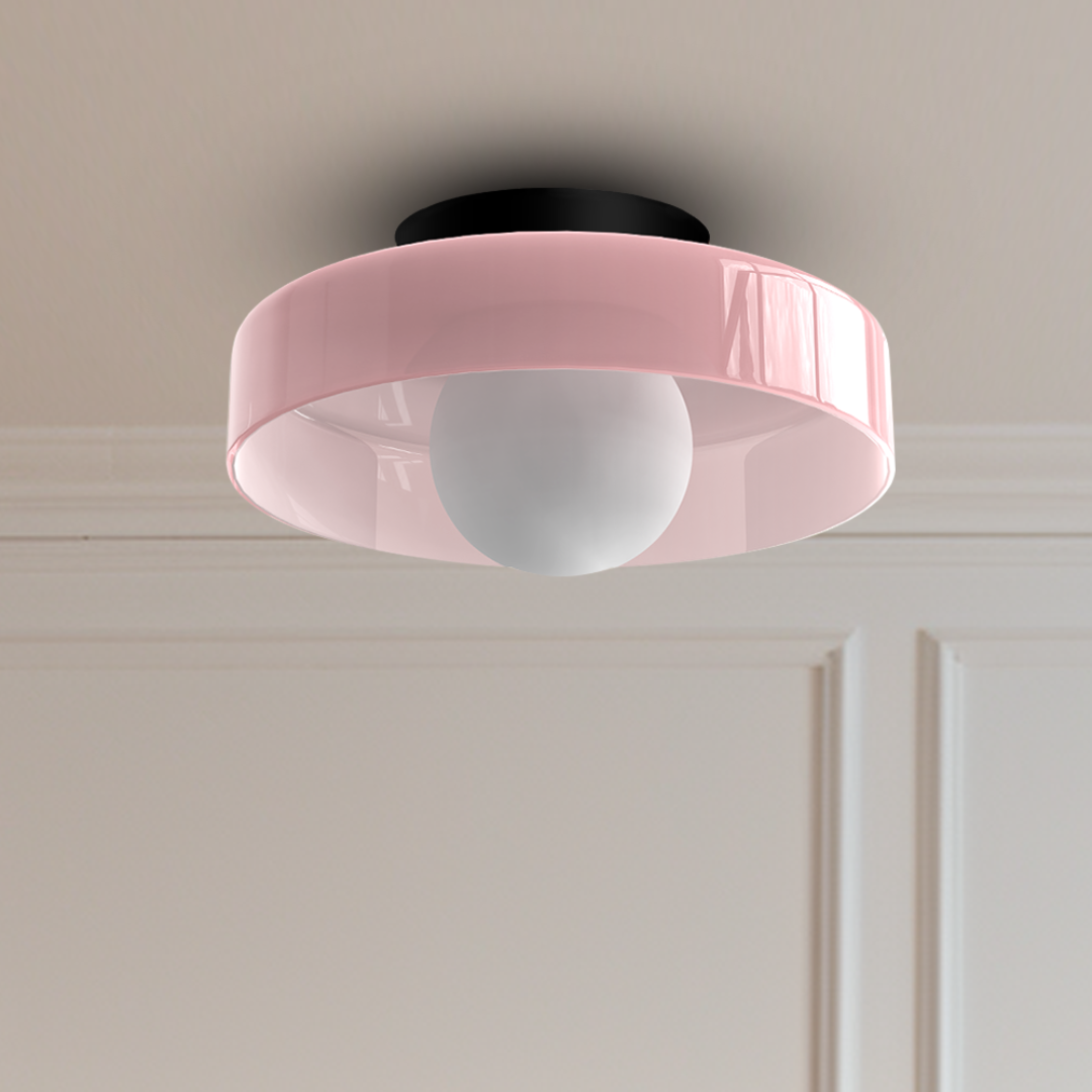 Plafón LED Veyro de Vidrio Redondo Moderno en 6 Colores