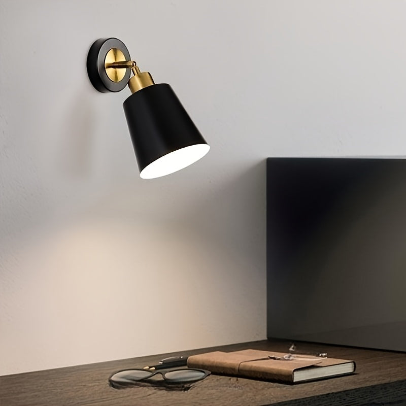 Lámpara de Pared de Metal Moderna Ajustable para Lectura