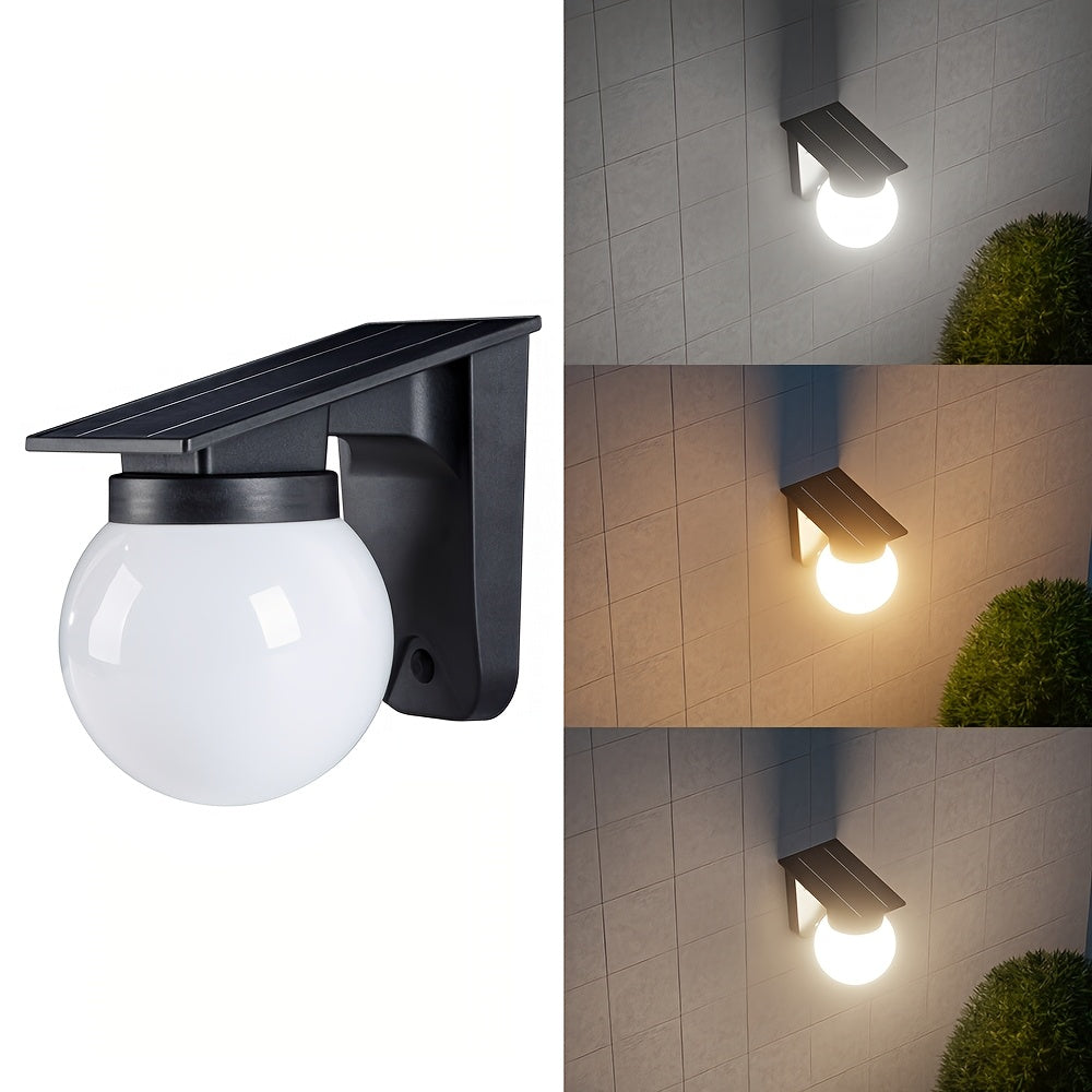 Aplique Solar LED Globe Exterior con Sensor y Luz Regulable