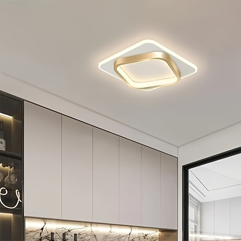 Plafón LED Cuadrado Geométrico Minimalista de Curvas Suaves