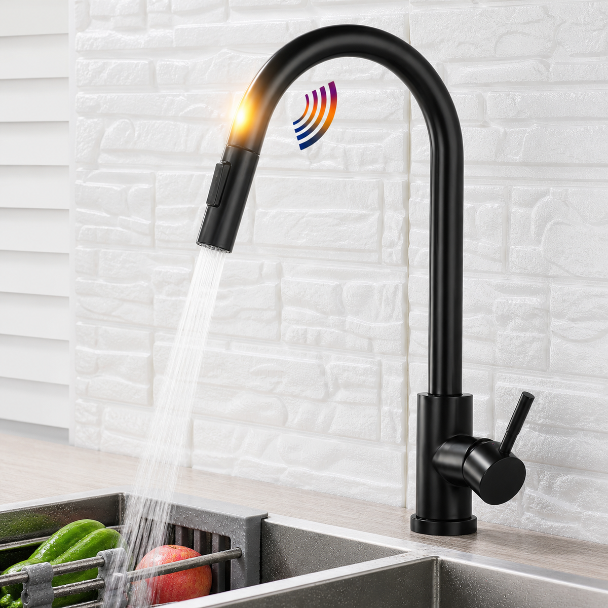 Grifo de Cocina Monomando Extraíble con Cabezal de Ducha