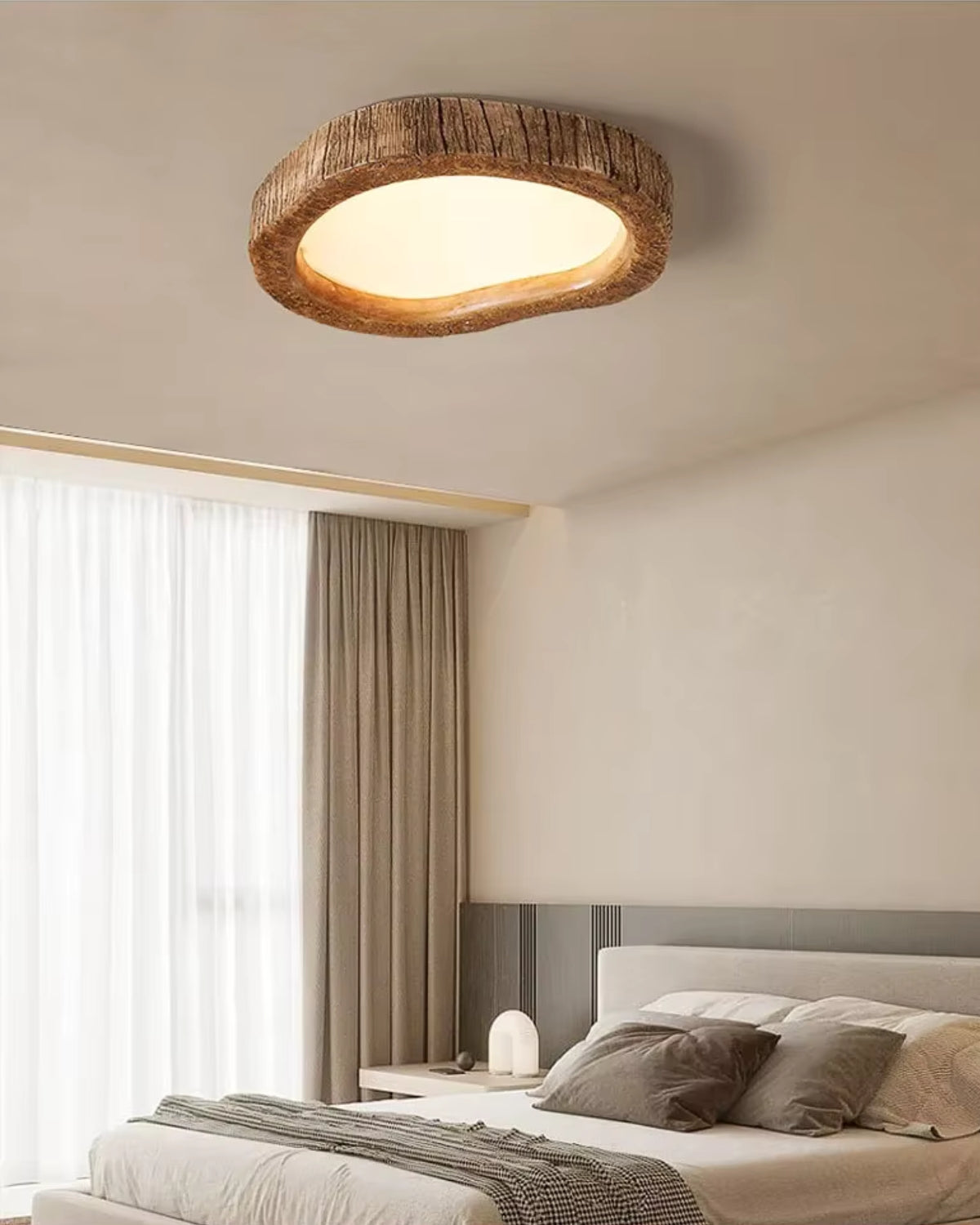 Plafón LED Le Halo Bois de Efecto Madera Rústica Moderna