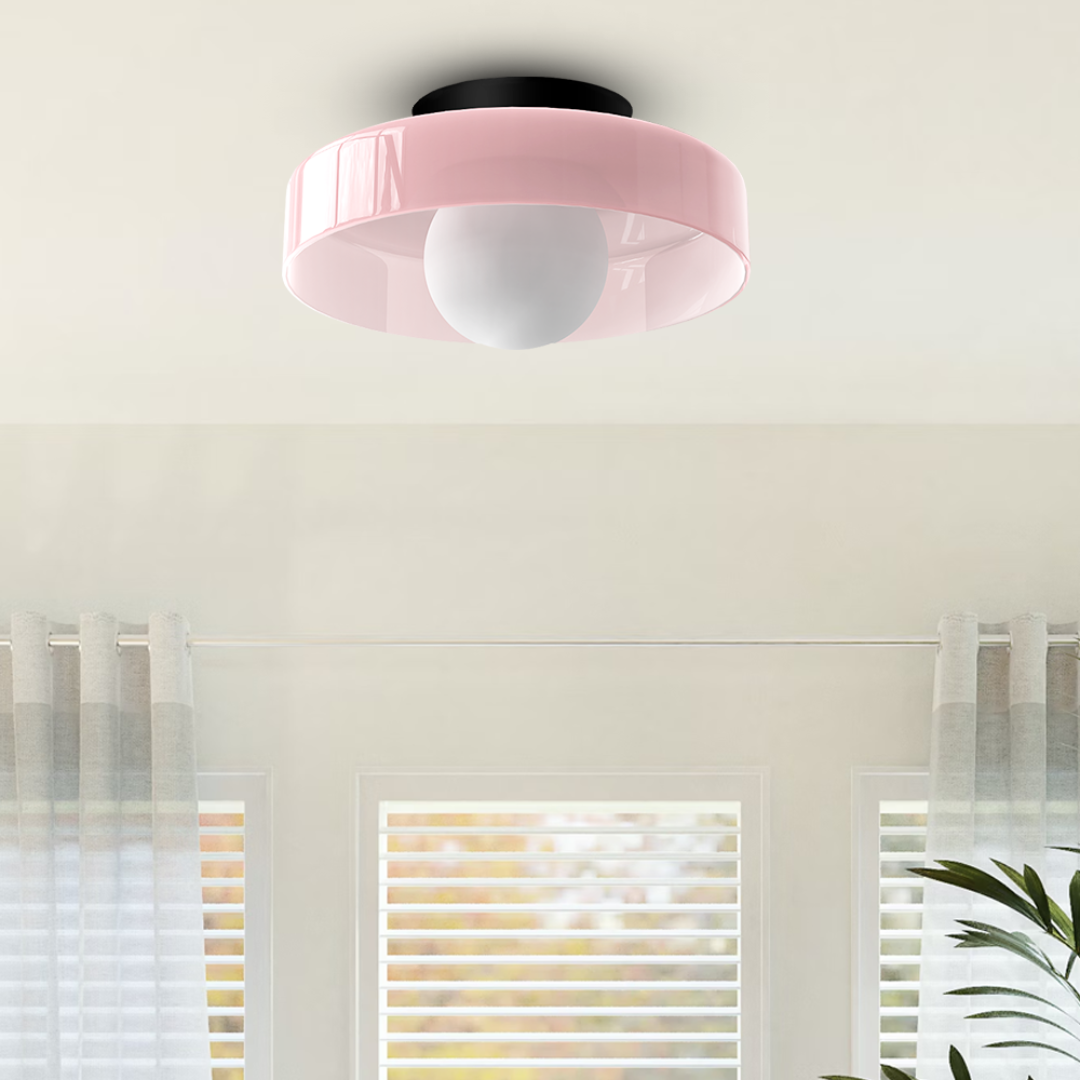 Plafón LED Veyro de Vidrio Redondo Moderno en 6 Colores