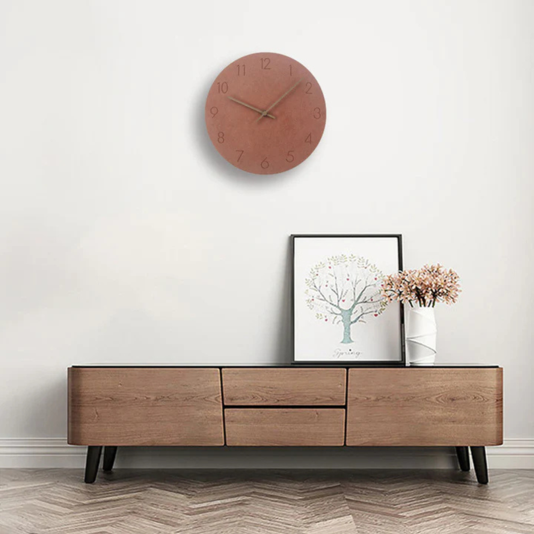 Reloj de Pared Nork Minimalista de Madera en Colores Suaves