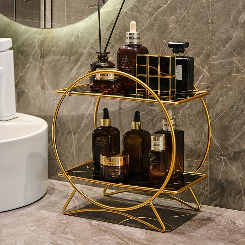 Organizador de Baño de 2 Niveles con Orejas de Gato Metálico