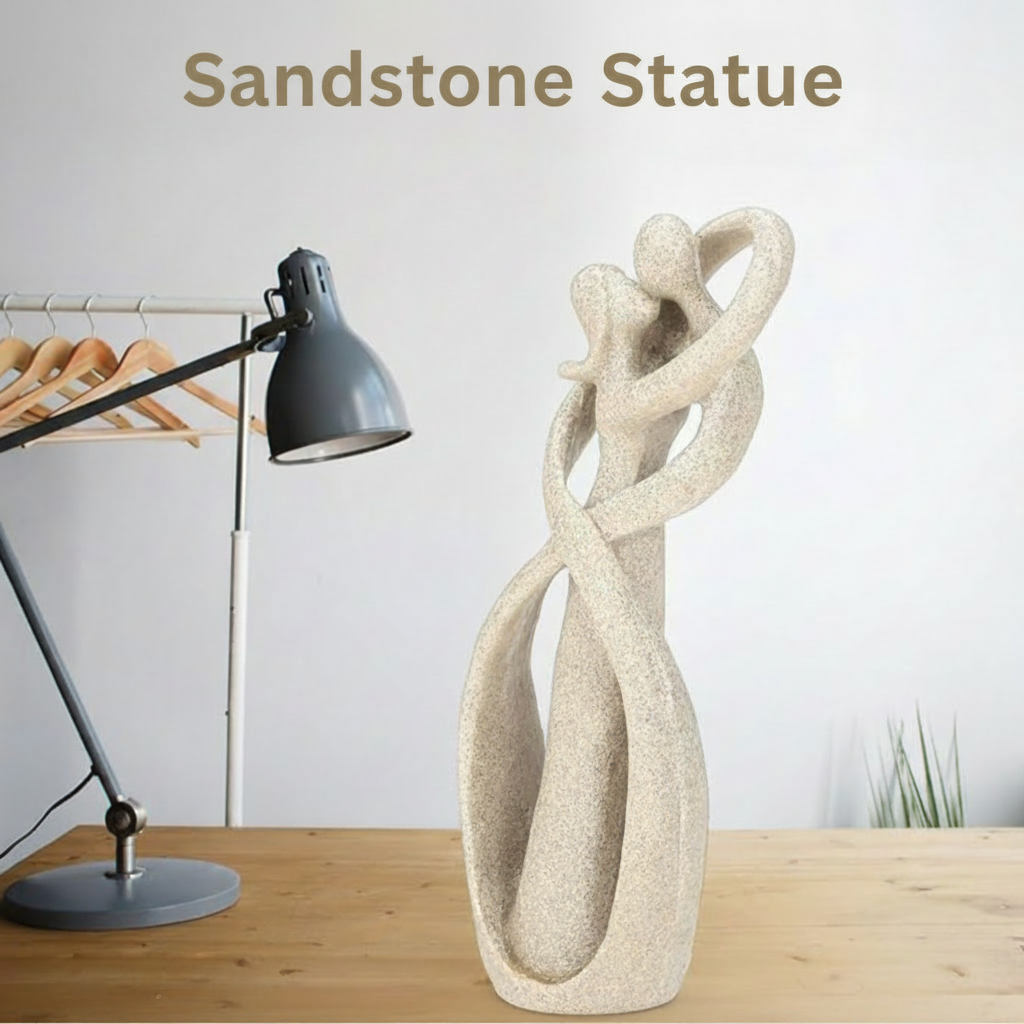 Escultura Abstracta de Pareja de Resina Moderna Decorativa