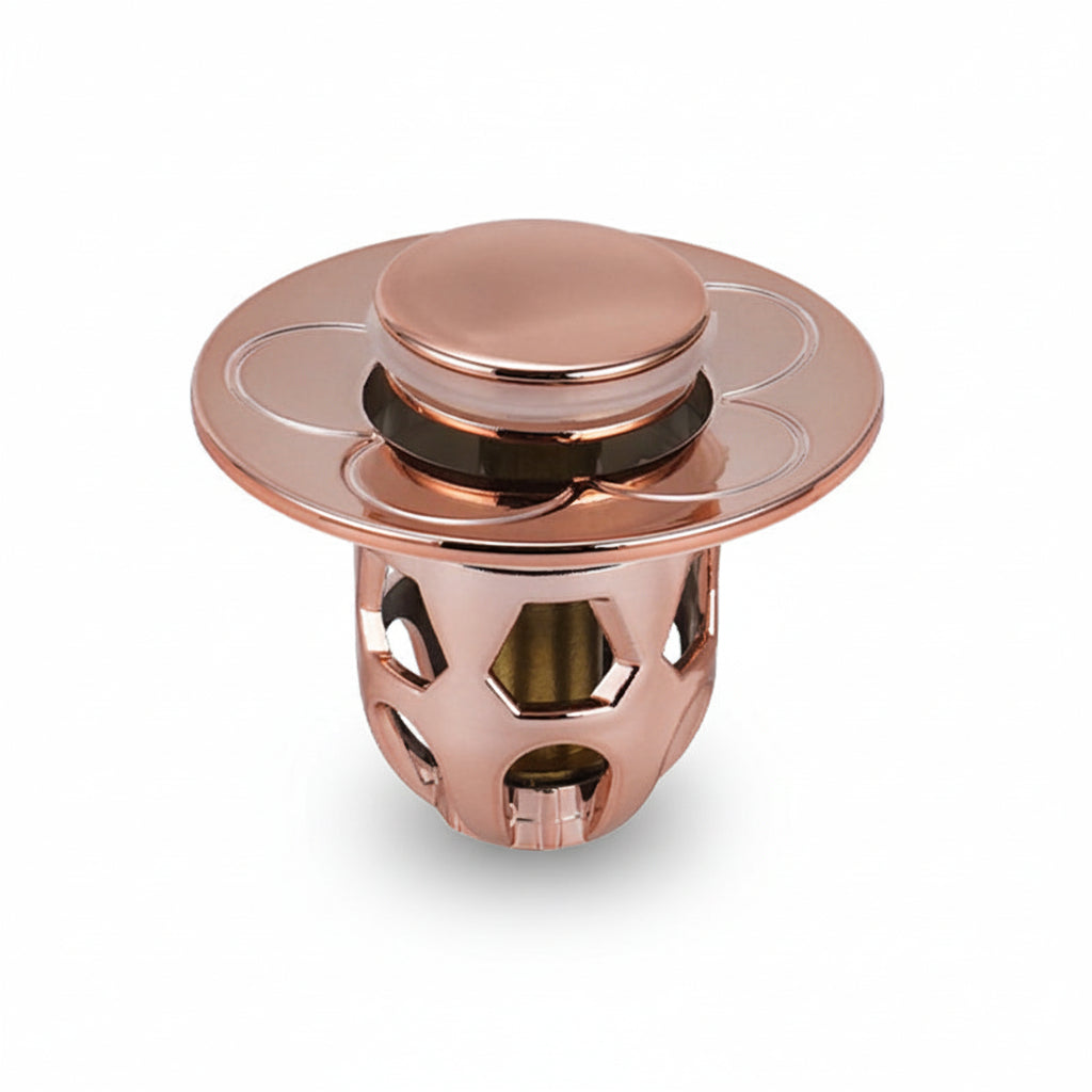 Tapón de Desagüe con Pulsador de Acero para Lavabo y Baño