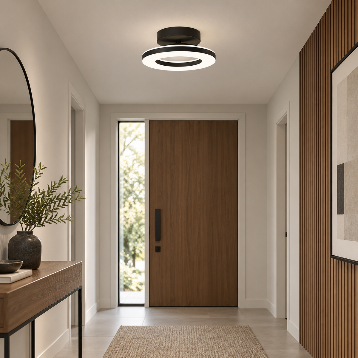 Plafón LED Redondo de Acrílico para Pasillo y Entrada