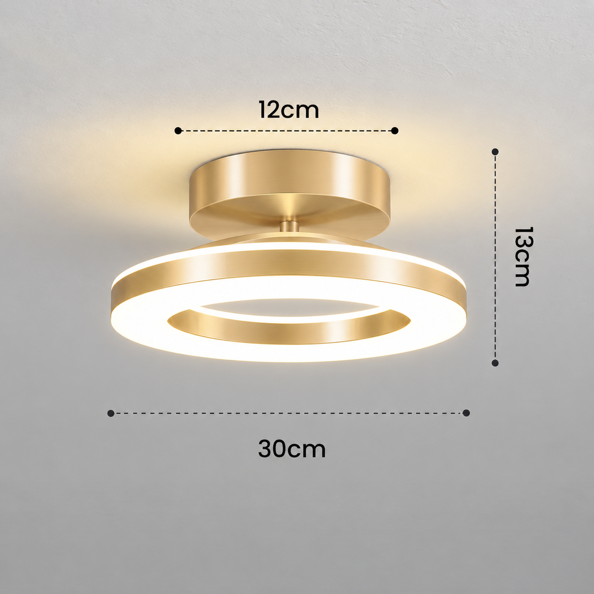Plafón LED Redondo de Acrílico para Pasillo y Entrada
