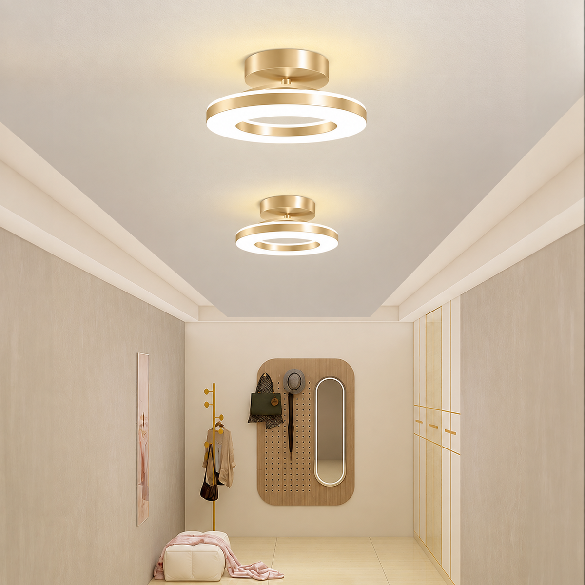 Plafón LED Redondo de Acrílico para Pasillo y Entrada