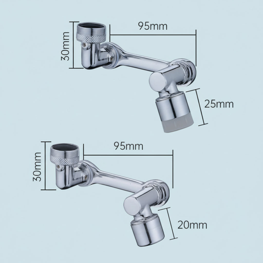Extensor de Grifo Giratorio Antisalpicaduras con Filtro