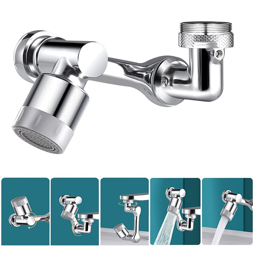 Extensor de Grifo Giratorio Antisalpicaduras con Filtro