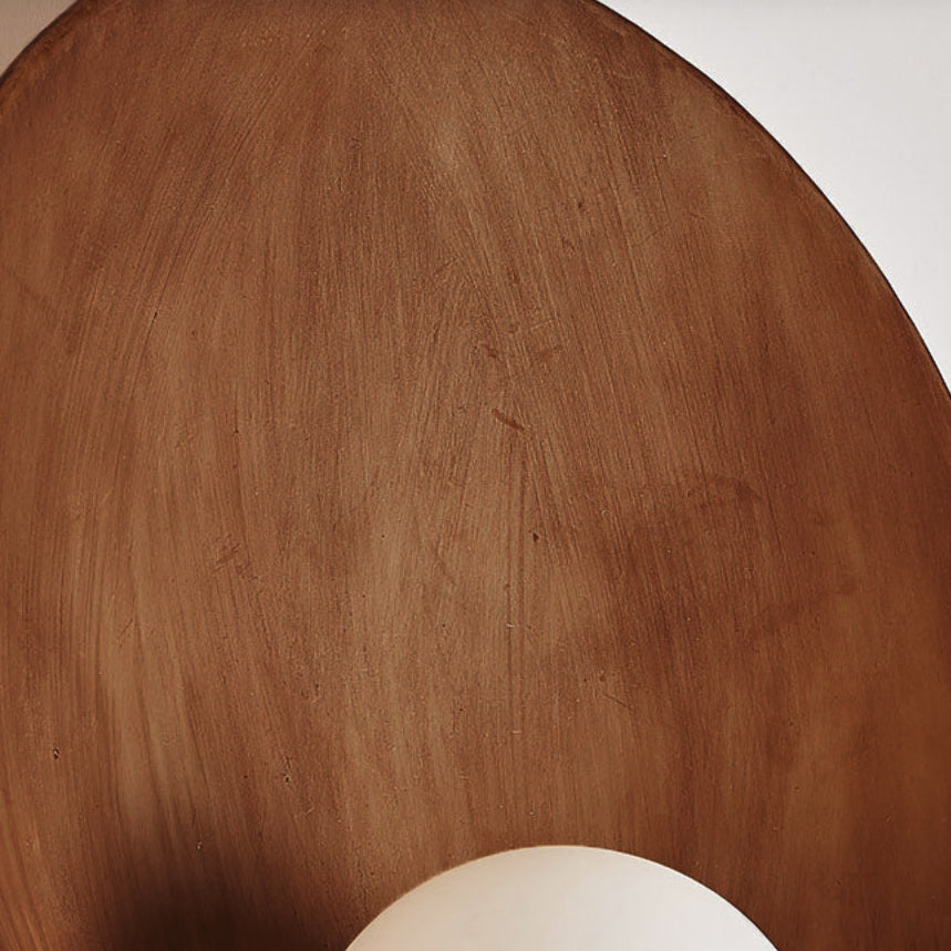 Aplique de Pared Redondo Minimalista de Resina y Hierro