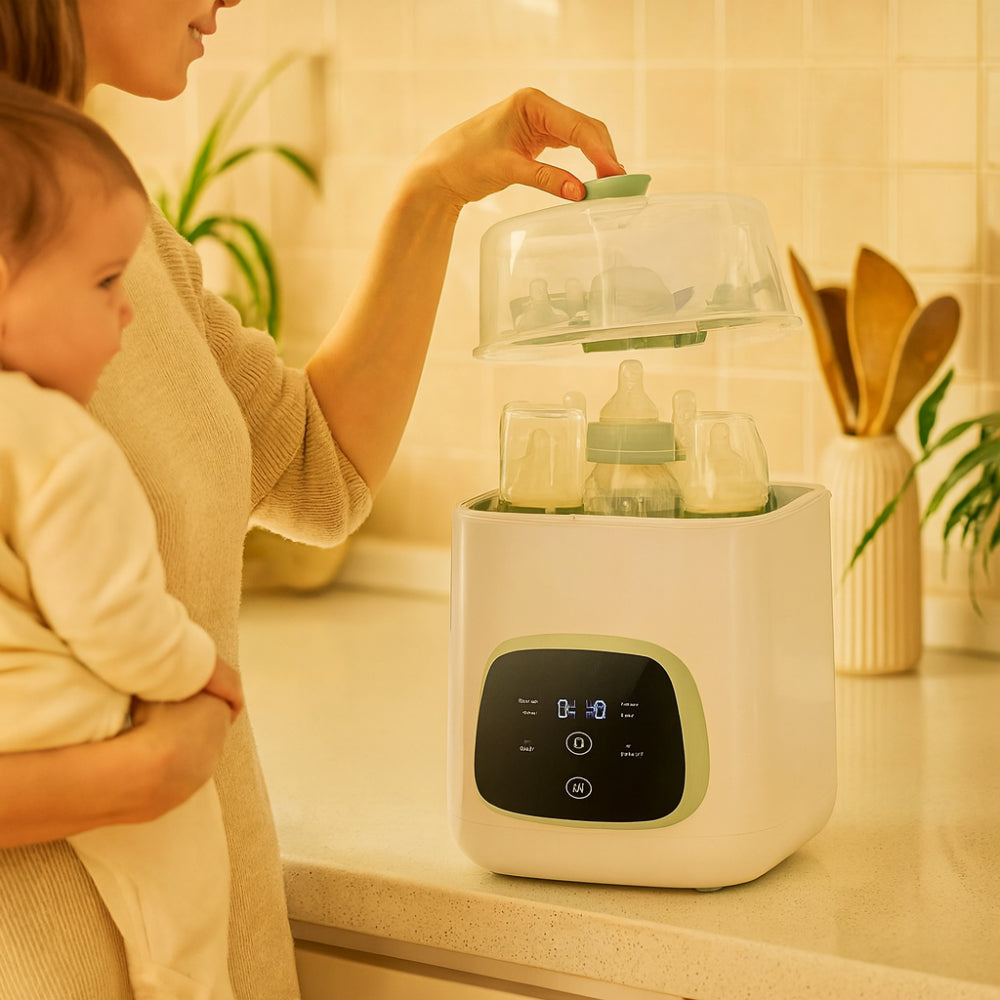 Lavabiberones Eléctrico de Encimera Lava Esteriliza y Seca