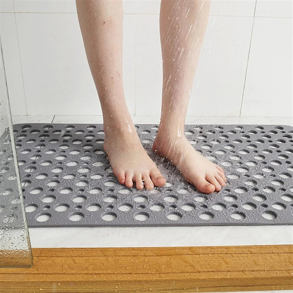 Alfombrilla de Ducha Antideslizante con Ventosas y Drenaje