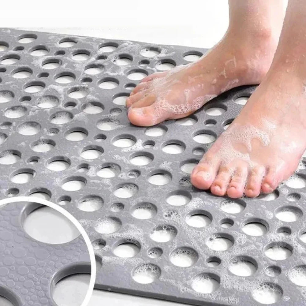 Alfombrilla de Ducha Antideslizante con Ventosas y Drenaje