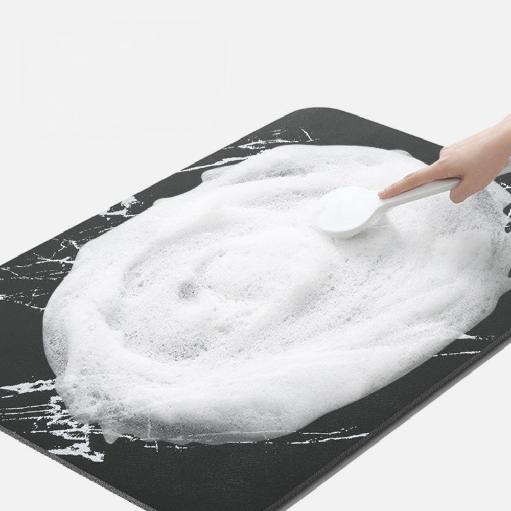 Alfombrilla de Baño de Diatomeas Efecto Mármol Secado Rápido