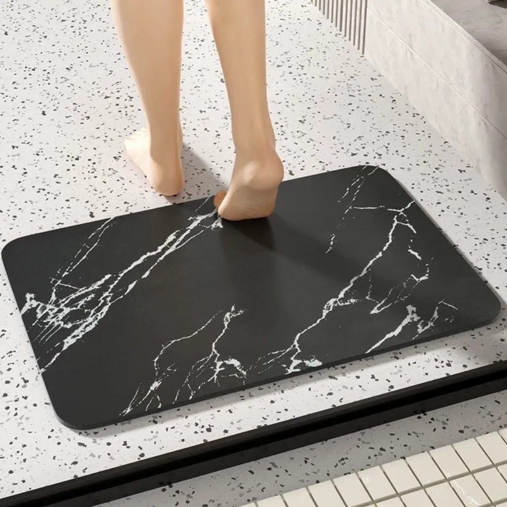 Alfombrilla de Baño de Diatomeas Efecto Mármol Secado Rápido