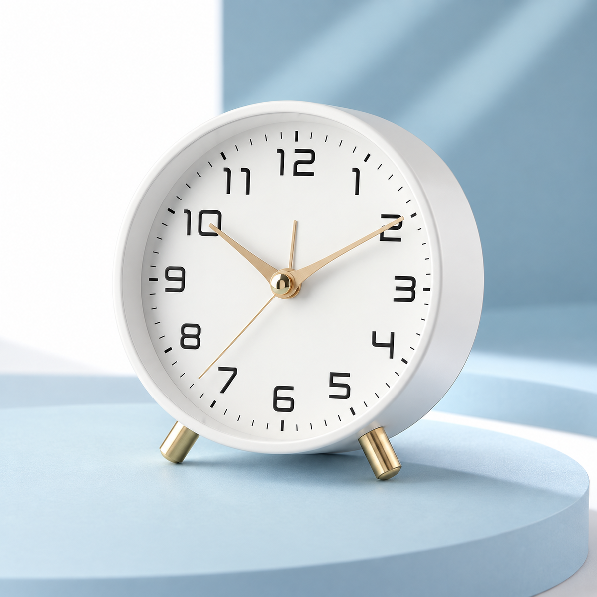 Reloj de Mesa Silencioso a Pilas Estilo Nórdico, 6 Colores