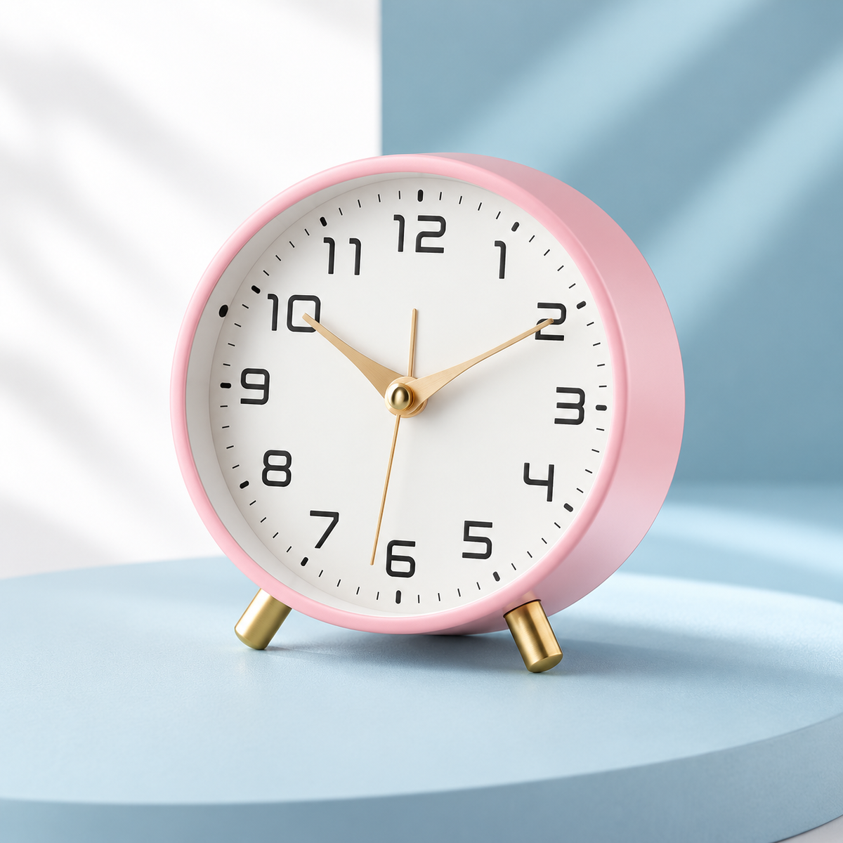Reloj de Mesa Silencioso a Pilas Estilo Nórdico, 6 Colores