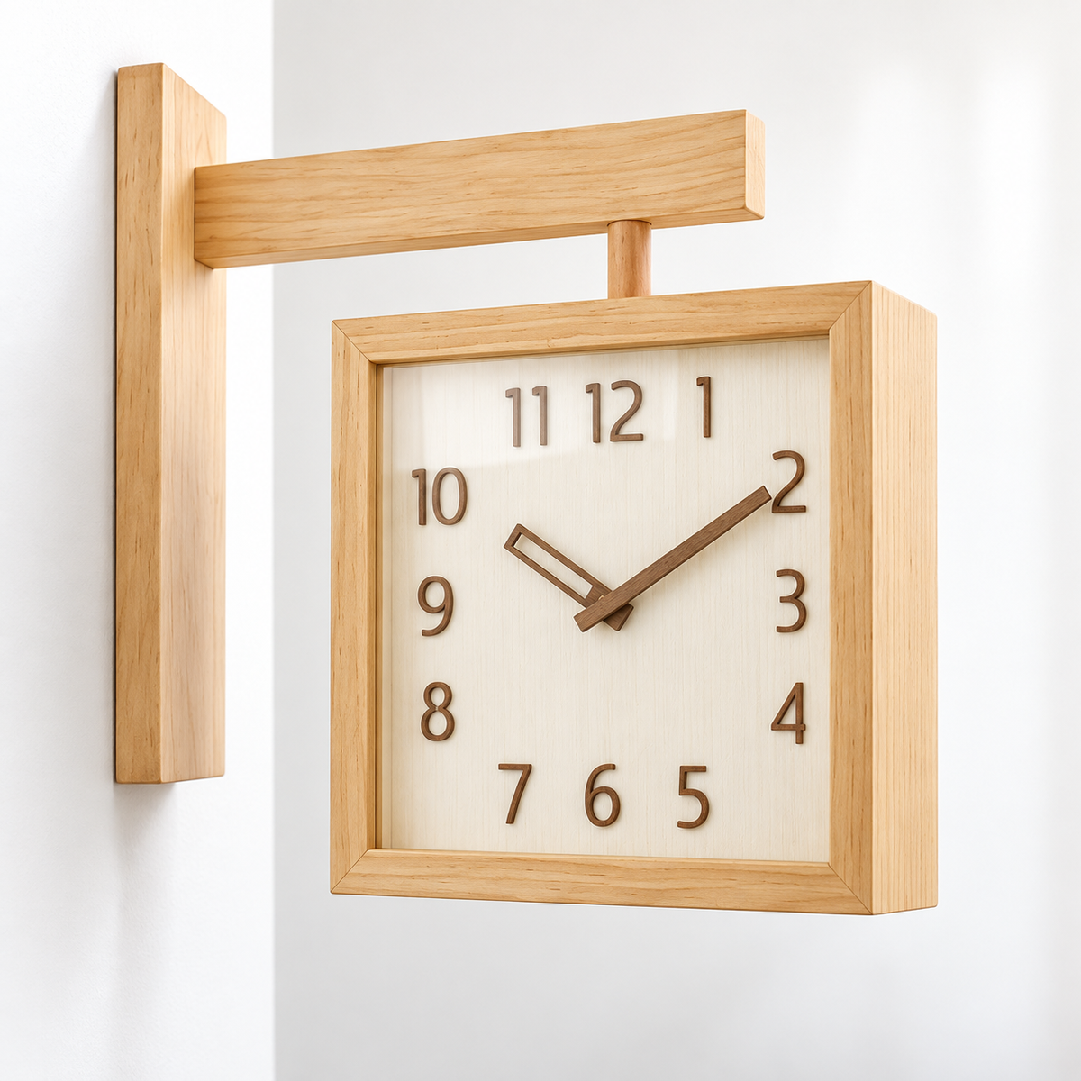Reloj de Pared de Esquina, Madera Maciza, Péndulo y Cristal