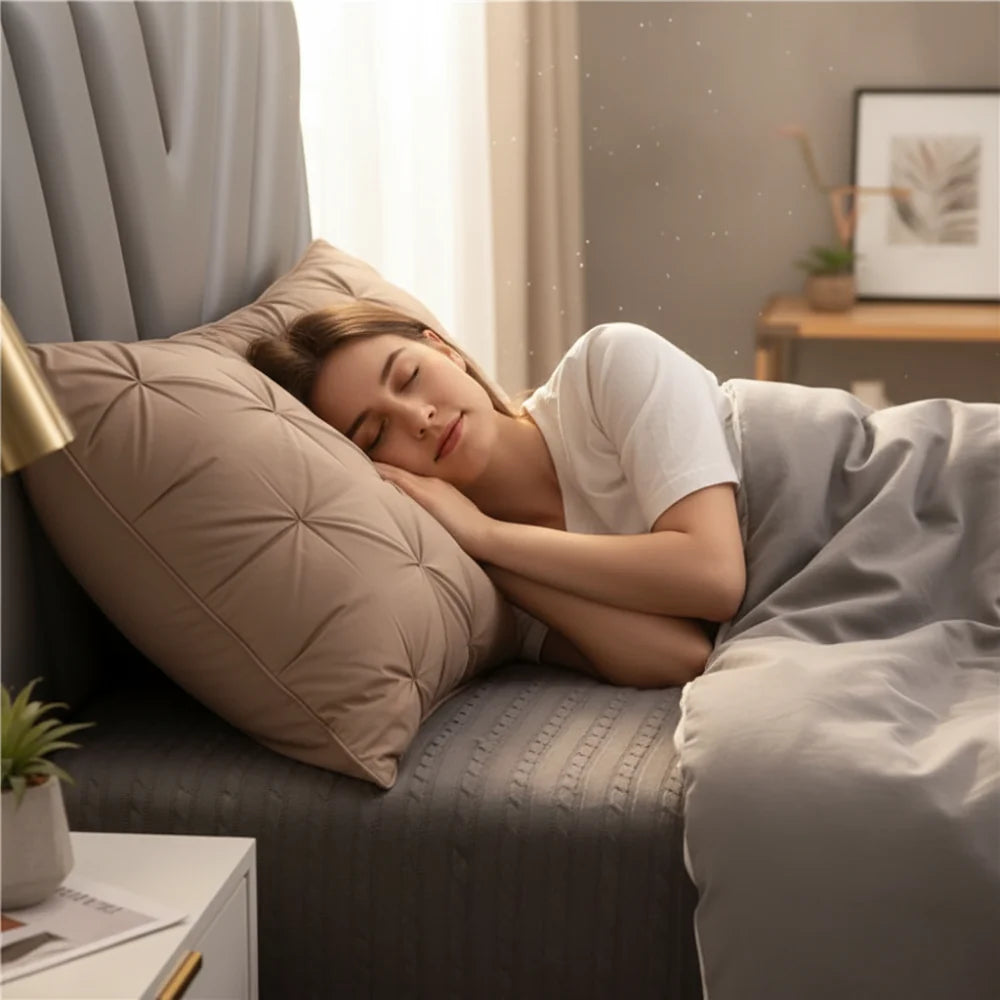 Almohada con Relleno Alternativo al Plumón Suave para Dormir