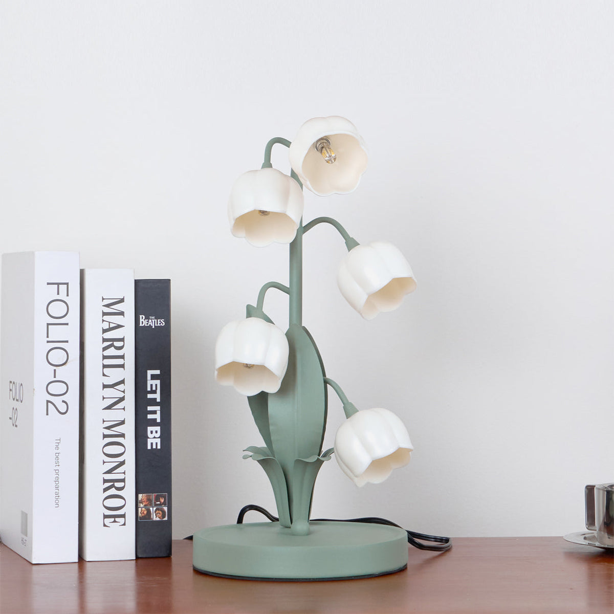 Lámpara de Mesa Bell Orchid Floral Elegante de 36 cm
