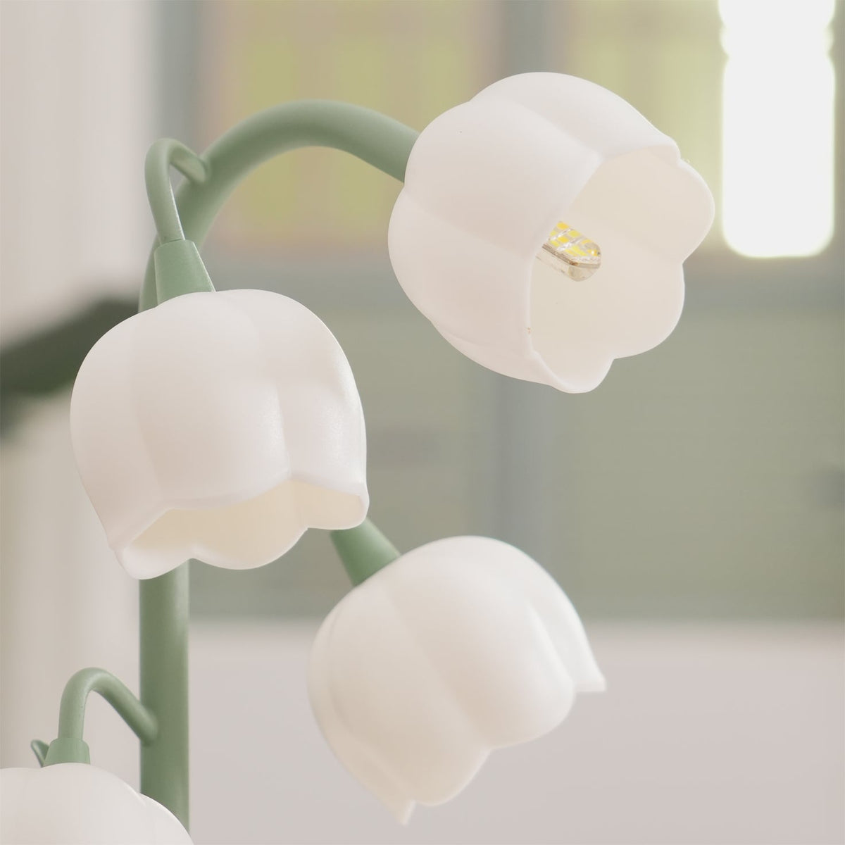 Lámpara de Mesa Bell Orchid Floral Elegante de 36 cm