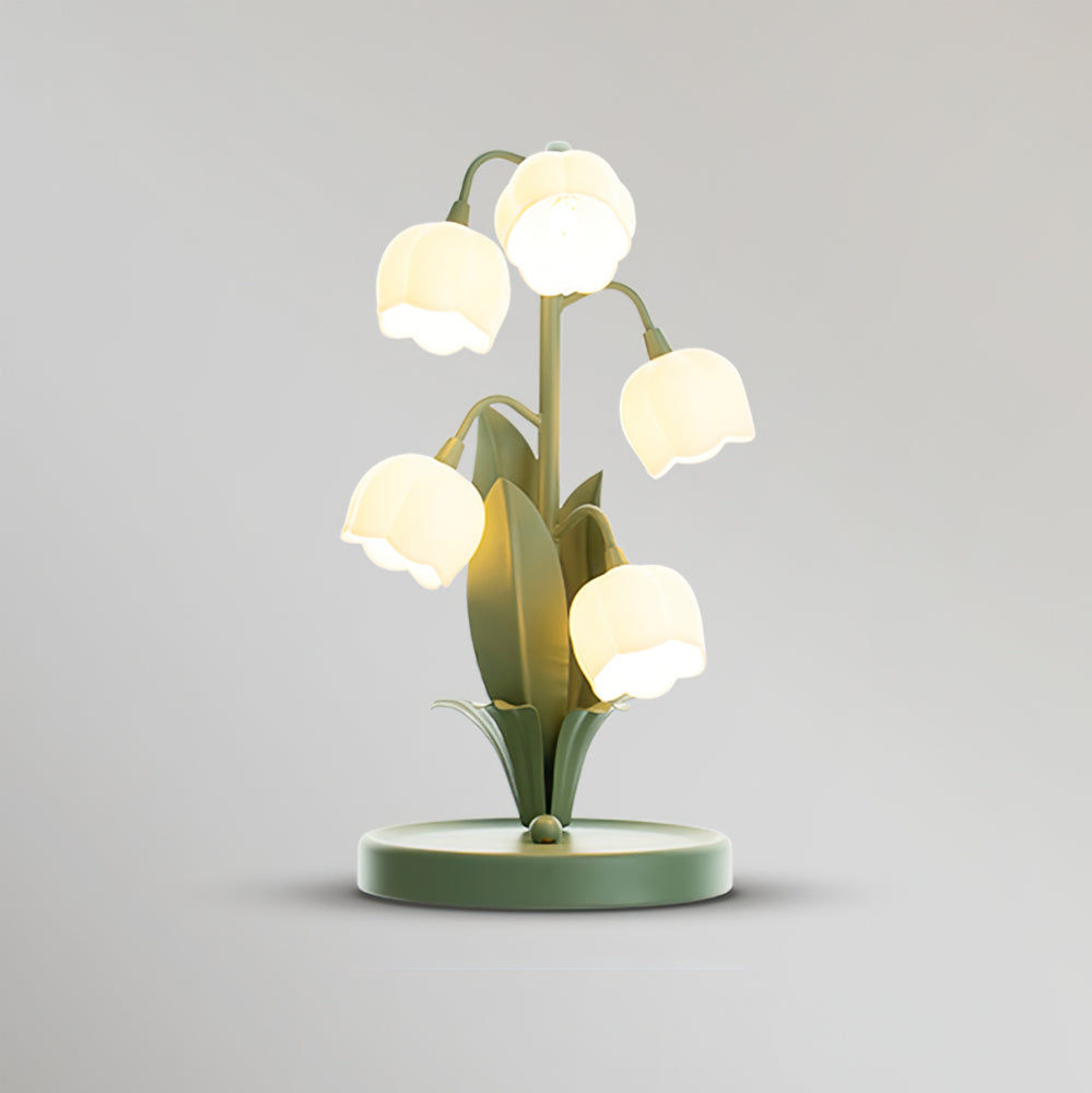 Lámpara de Mesa Bell Orchid Floral Elegante de 36 cm