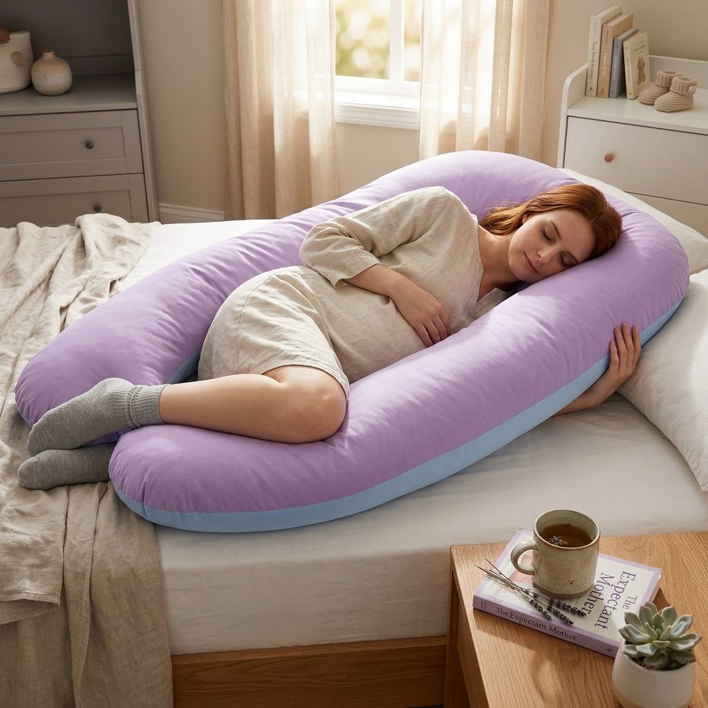 Almohada Corporal de Embarazo para Dormir de Lado, Cómoda