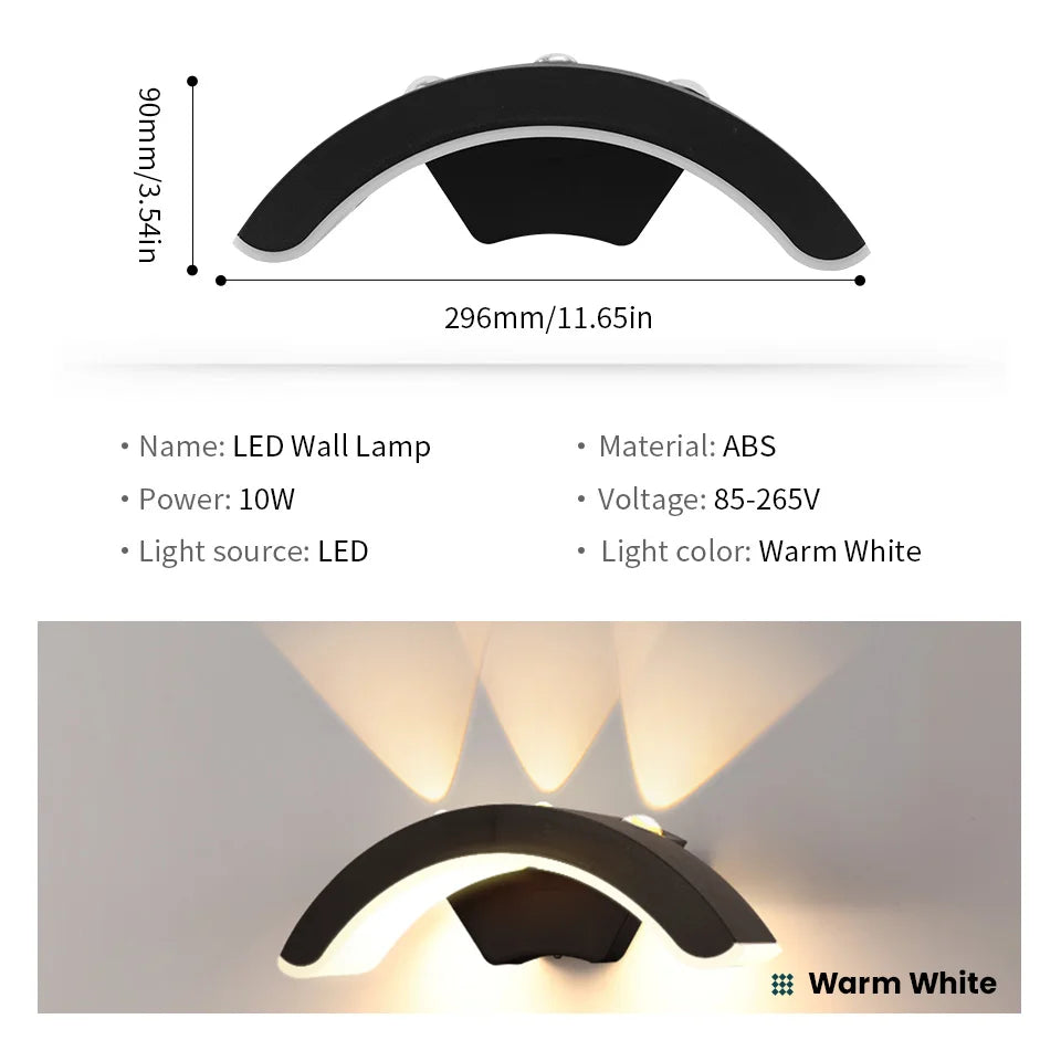 Aplique Exterior StormLite IP66 LED 10 W Negro Impermeable