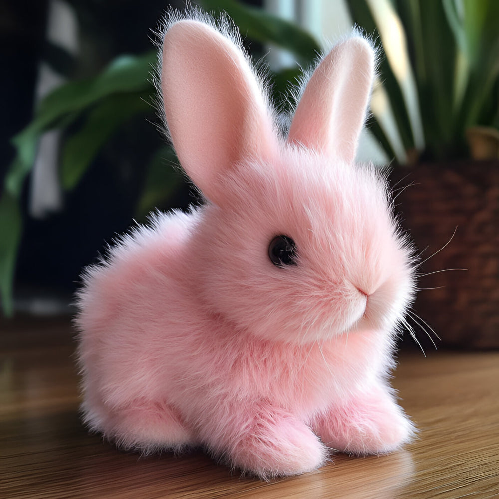 Figura de Conejo Realista Sentado Interactivo para el Hogar