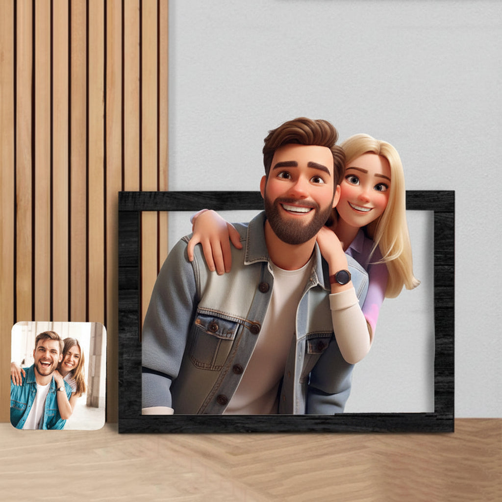 Marco de Fotos Acrílico 3D Personalizado para Regalo