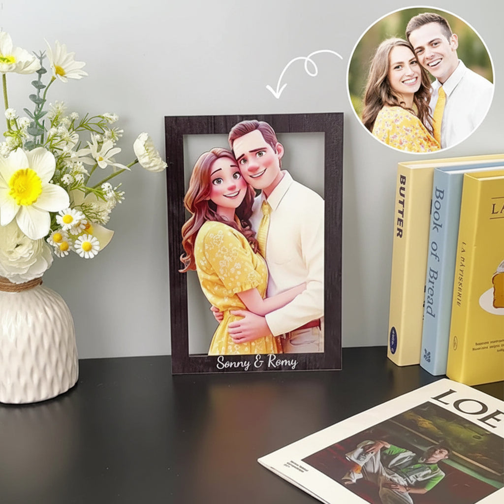 Marco de Fotos Acrílico 3D Personalizado para Regalo