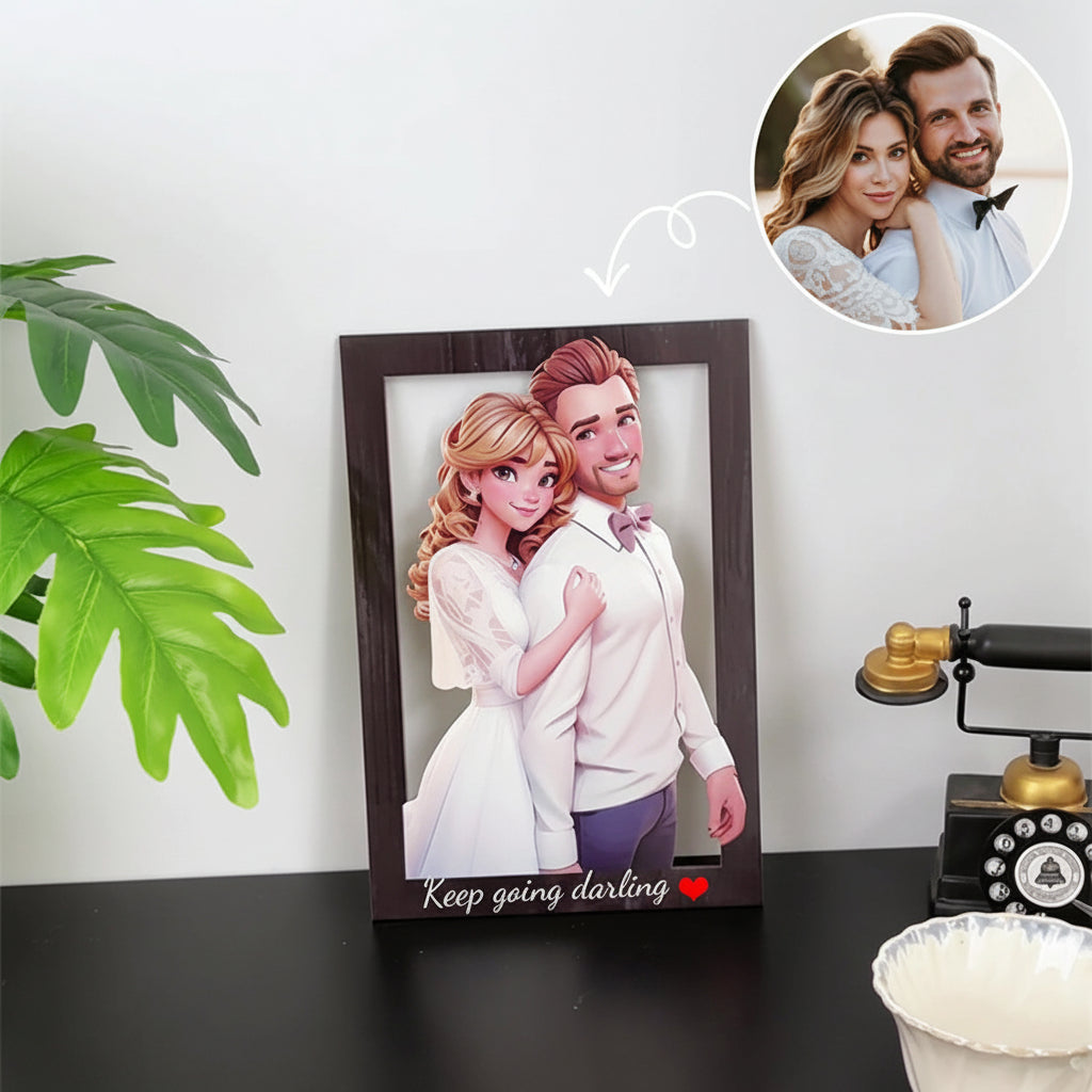 Marco de Fotos Acrílico 3D Personalizado para Regalo