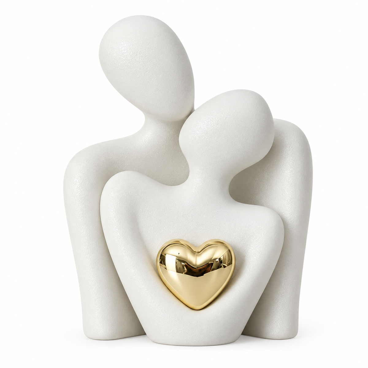 Figura Decorativa Pareja Abstracta Cerámica Blanca o Negra